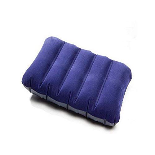 **Walberrie Velvet Soft Inflatable Travel Pillow - Navy Blue, Pack of 1 - Comfortable Neck Support for Airplane, Car & Camping Trips**