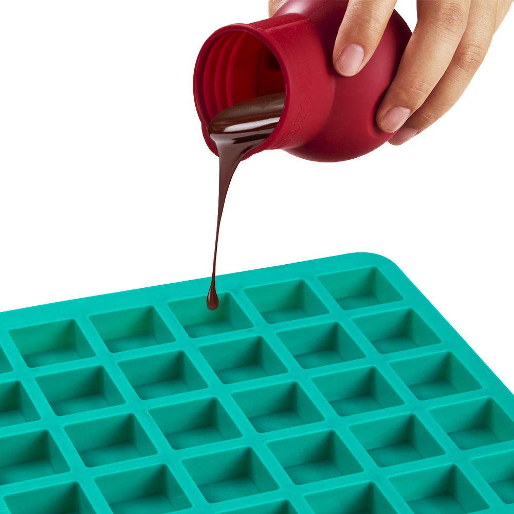 Webake 40-Cavity Silicone Candy Molds - Square Chocolate Molds for Homemade Caramel, Hard Candy, Truffles, Keto Fat Bombs, Gummy Bears, Jello & Peanut Butter Fudge - Perfect for Baking, Candy Making & DIY Treats at Home