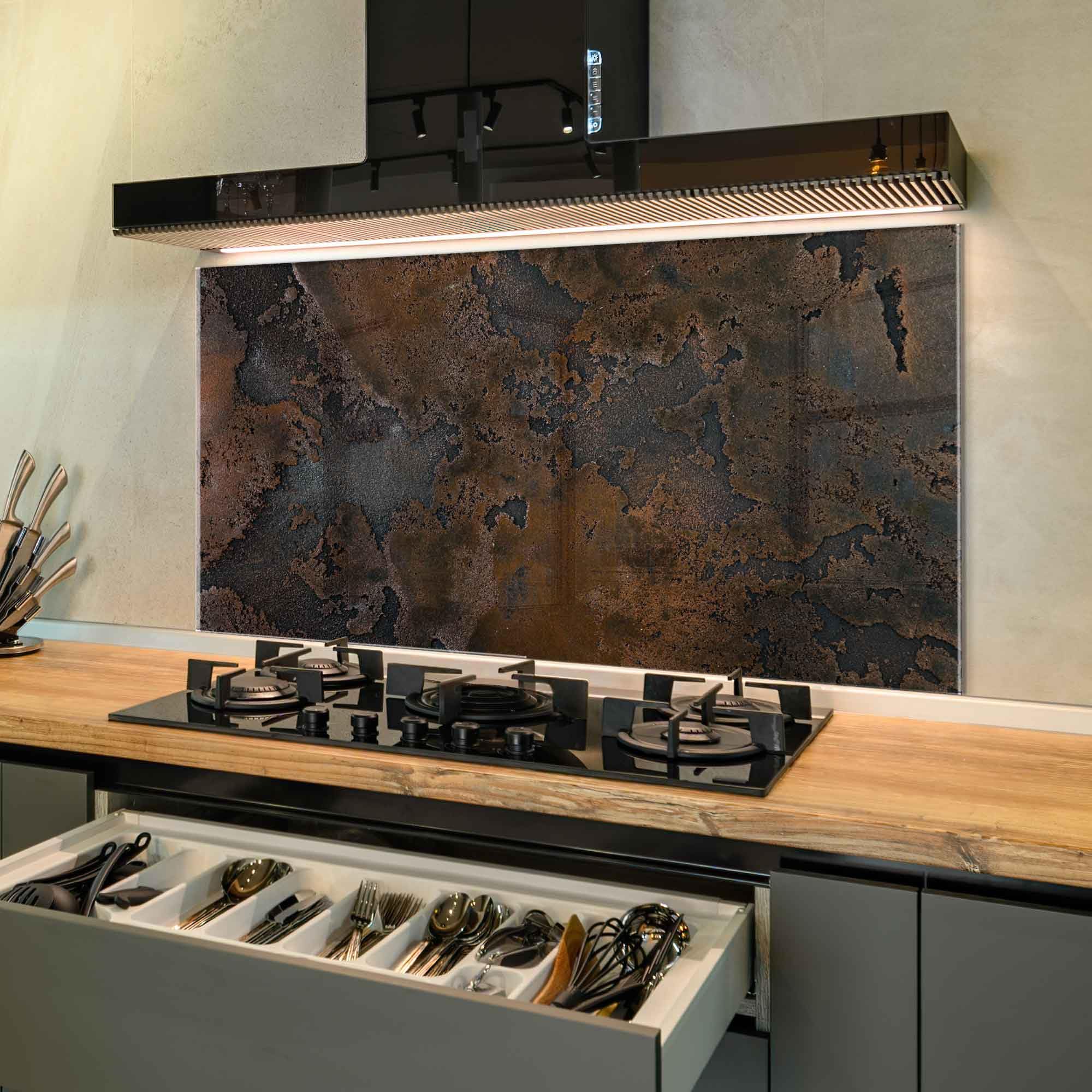 Premium Tempered Glass Kitchen Backsplash - 30x16 Inch (76x40cm) Stove Splash Guard, Heat-Resistant Sink Cover & Stylish Wall Decor for Modern Homes - Perfect for Cooking, Baking & Kitchen Renovation Projects