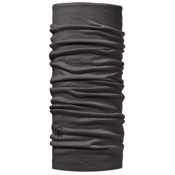 BUFF Merino Wool Lightweight Solid Grey Neck Gaiter - Perfect for Hiking, Running, and Outdoor Adventures