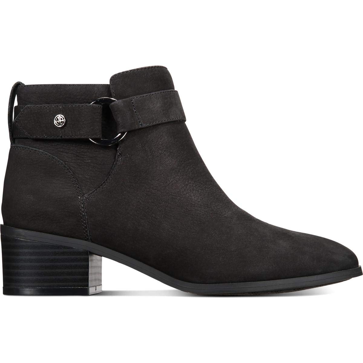 Giani Bernini Women's Putneyy Leather Heeled Ankle Boots - Black Size 11 Medium (B,M) - Stylish & Comfortable for Office, Party & Fall Winter Fashion