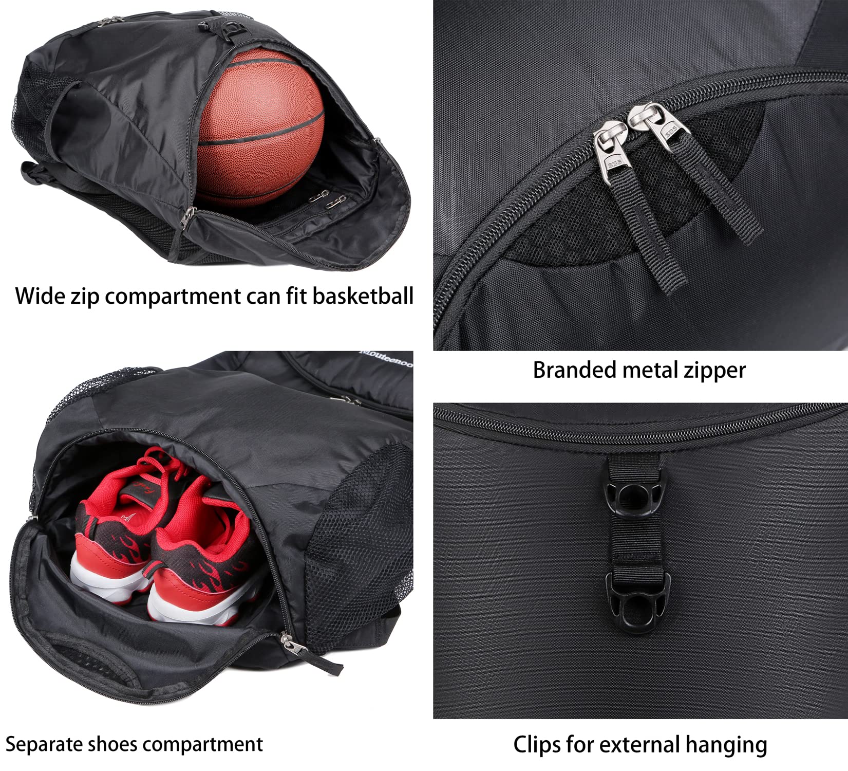 Sport Gym Backpack with Shoes Compartment - Drawstring Backpack for Men & Women - Perfect for Workouts, Travel & Sports Activities
