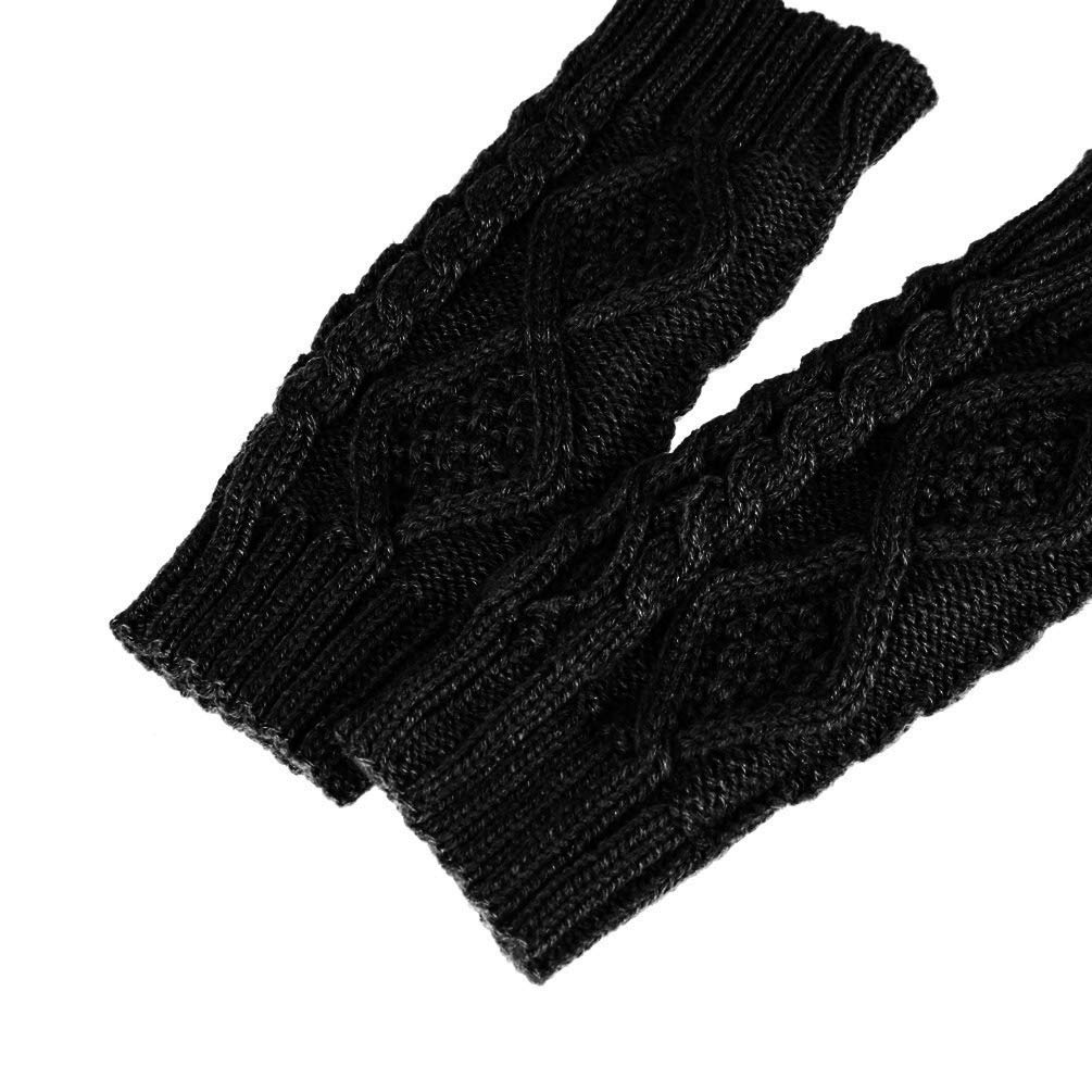 Novawo Women's Winter Arm Warmers - Fingerless Gloves Hand Crochet for Cold Weather, Outdoor Activities & Fashion Accessories