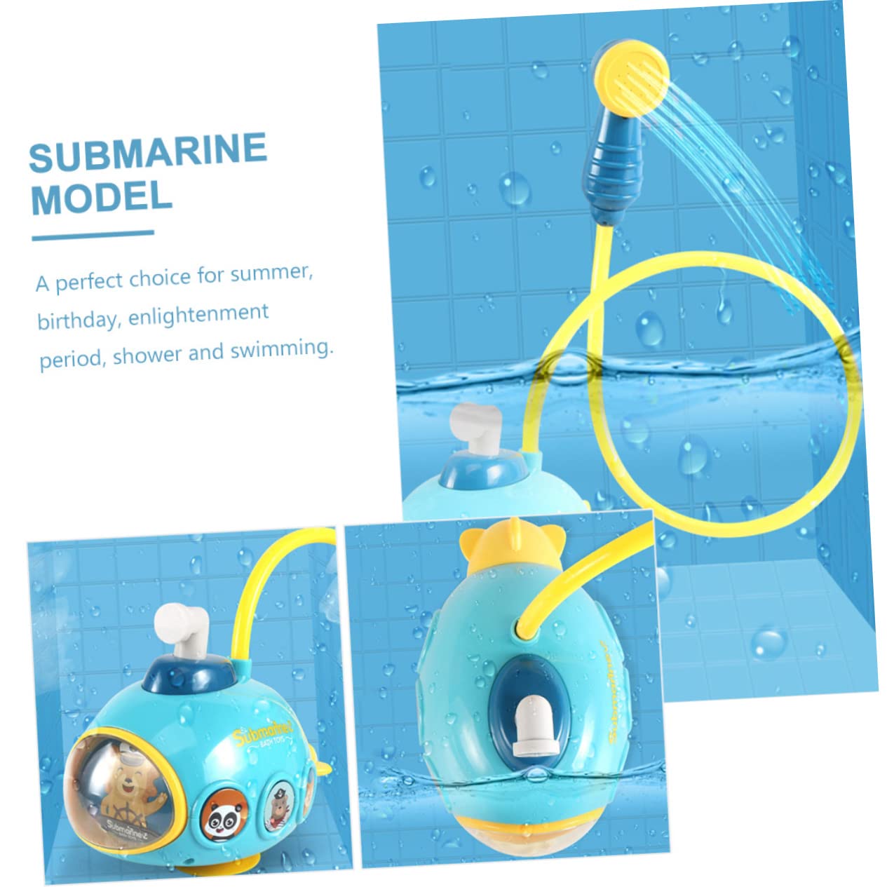 VICASKY Kids Bath Toys for Toddlers 3-4 Years - Fun Plastic Blue Shower Toys for Bathtime Play & Learning | Perfect for Sensory Development & Water Play Activities