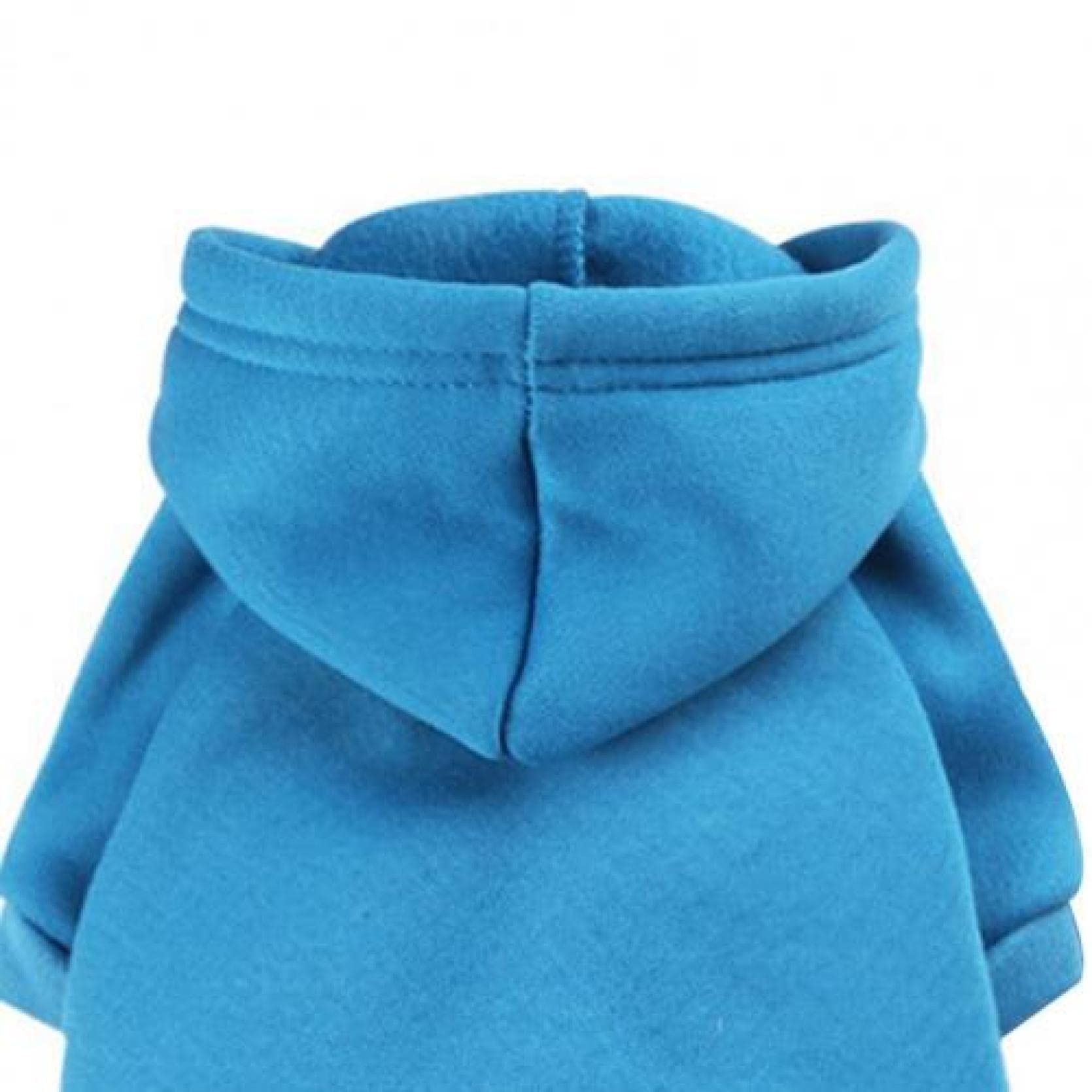 Dog Hoodie with Back Pocket - Polyester Pet Sweatshirt for Small & Medium Dogs - Outdoor Drawstring Coat for Walking & Playtime