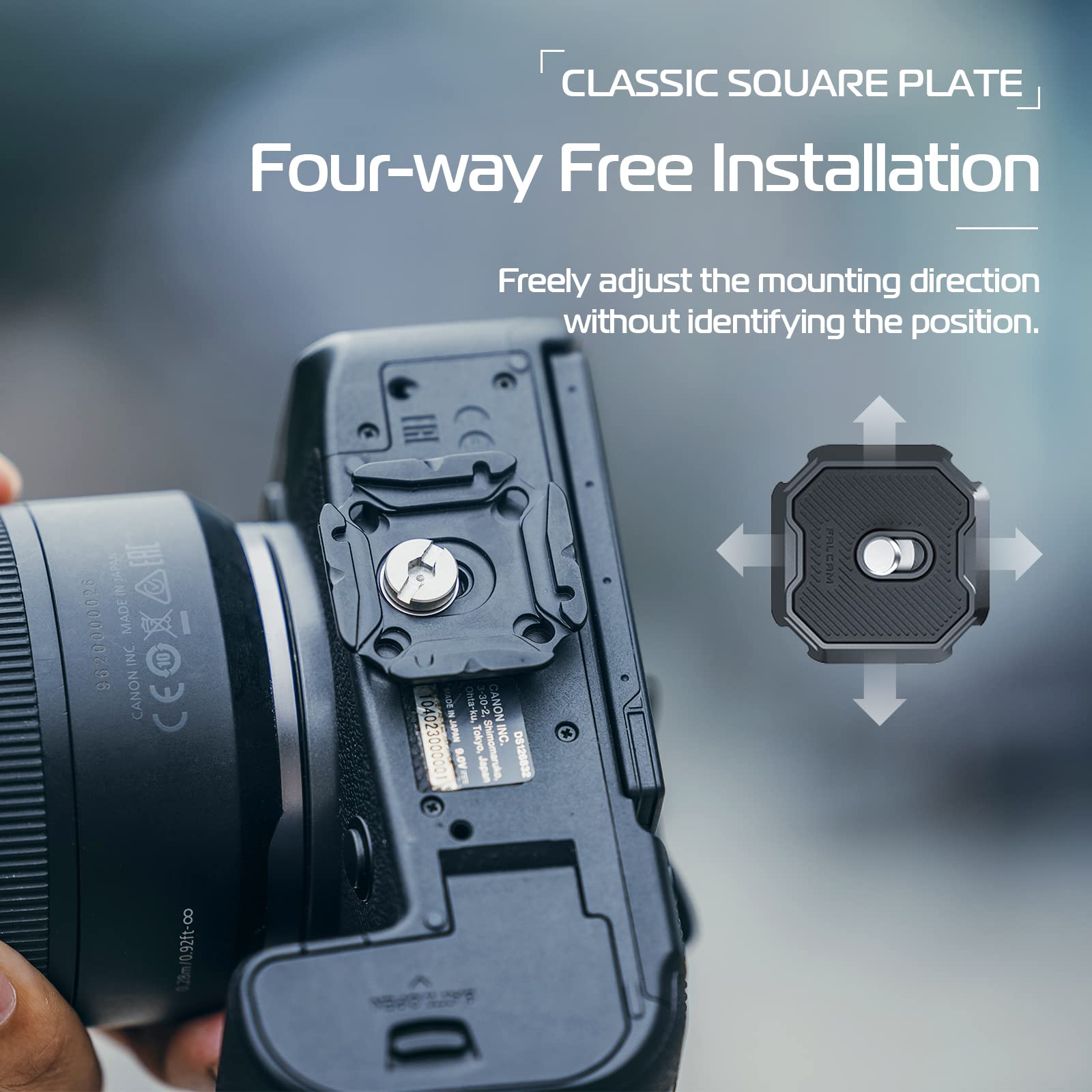ULANZI F38 Quick Release Camera Shoulder Strap Mount Kit V2 - QR Plate Tripod Adapter for DSLR/Mirrorless Cameras - Perfect for Travel, Vlogging & Outdoor Photography