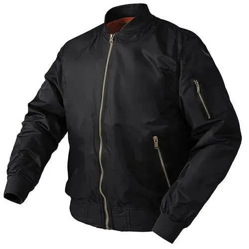 Wing Commodore Bomber Jacket for Men - Vintage Aviator Style Leather Flight Jacket - Perfect for Casual Wear, Motorcycle Riding & Outdoor Adventures