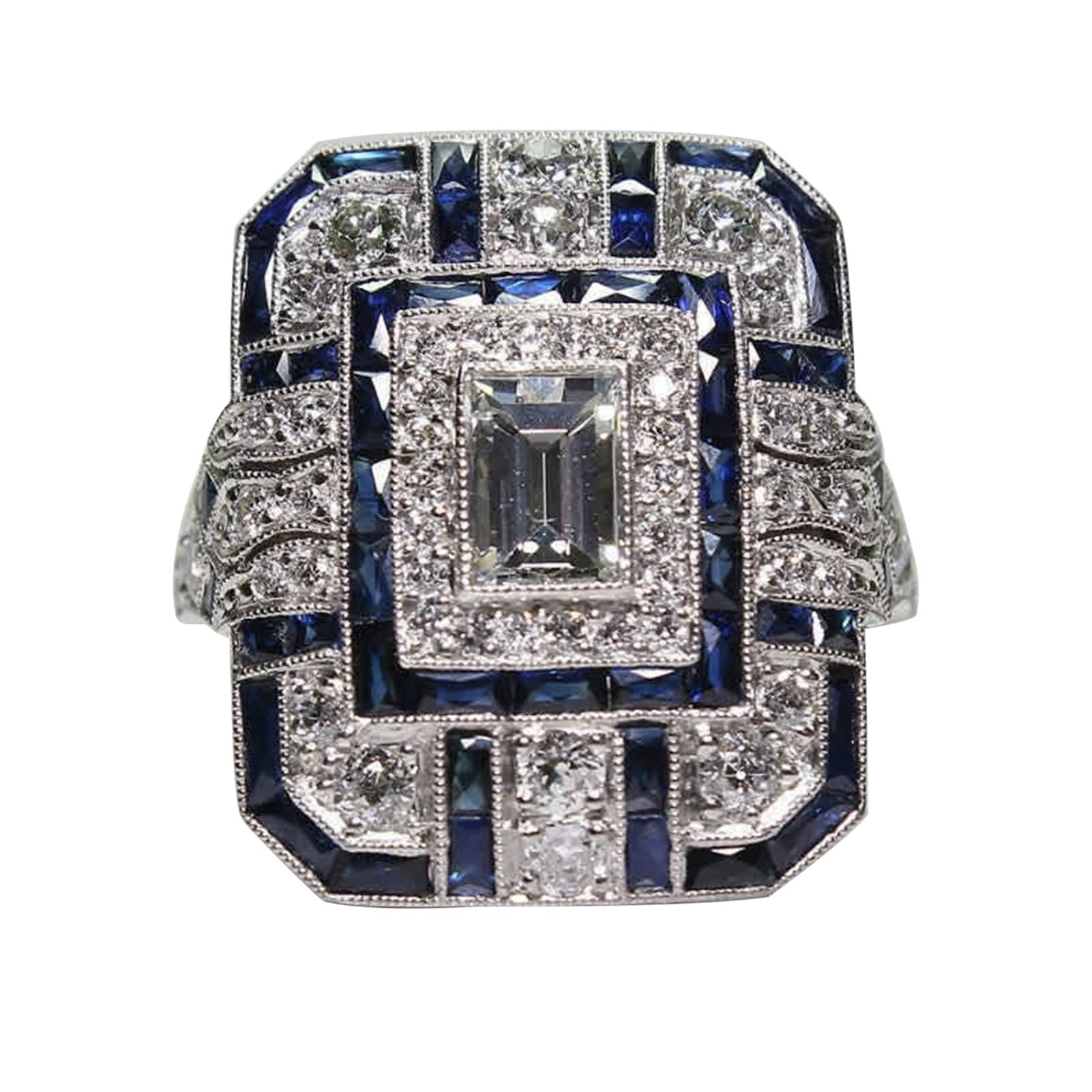Stackable Couple Rings for Women & Men - Elegant Knuckle Rings with Rhinestone Inlays | Lightweight Statement Jewelry for Engagement, Wedding, Anniversary Gifts | Perfect for Romantic Dates, Proposals & Special Occasions