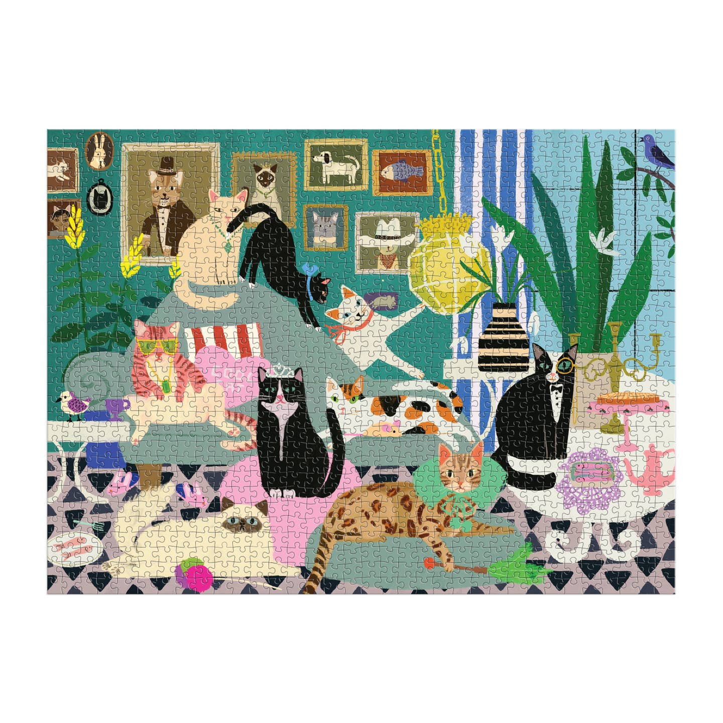 Glamour Cats 1000 Piece Jigsaw Puzzle - Fun Family Activity & Home Decor for Puzzle Lovers