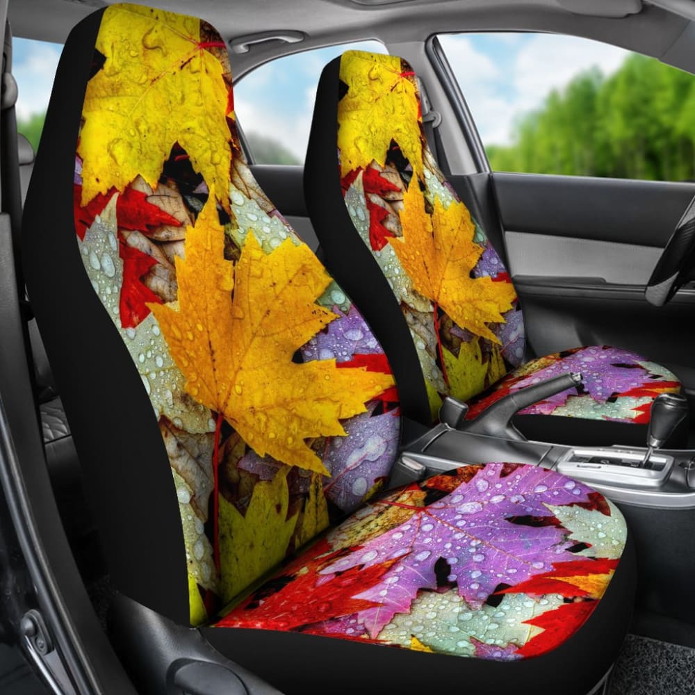 Premium Autumn Leaves Car Seat Covers 211804 - Soft & Durable Protection for Cars, SUVs & Trucks - Perfect for Fall Road Trips & Seasonal Decor