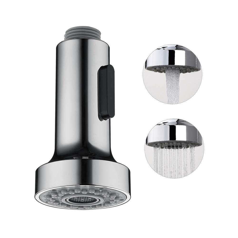 HOMELODY Pull Down Kitchen Faucet Replacement Head - 2-Function G1/2 Sink Spray Head in Chrome Finish | Perfect for Dishwashing & Food Prep in Modern Kitchens