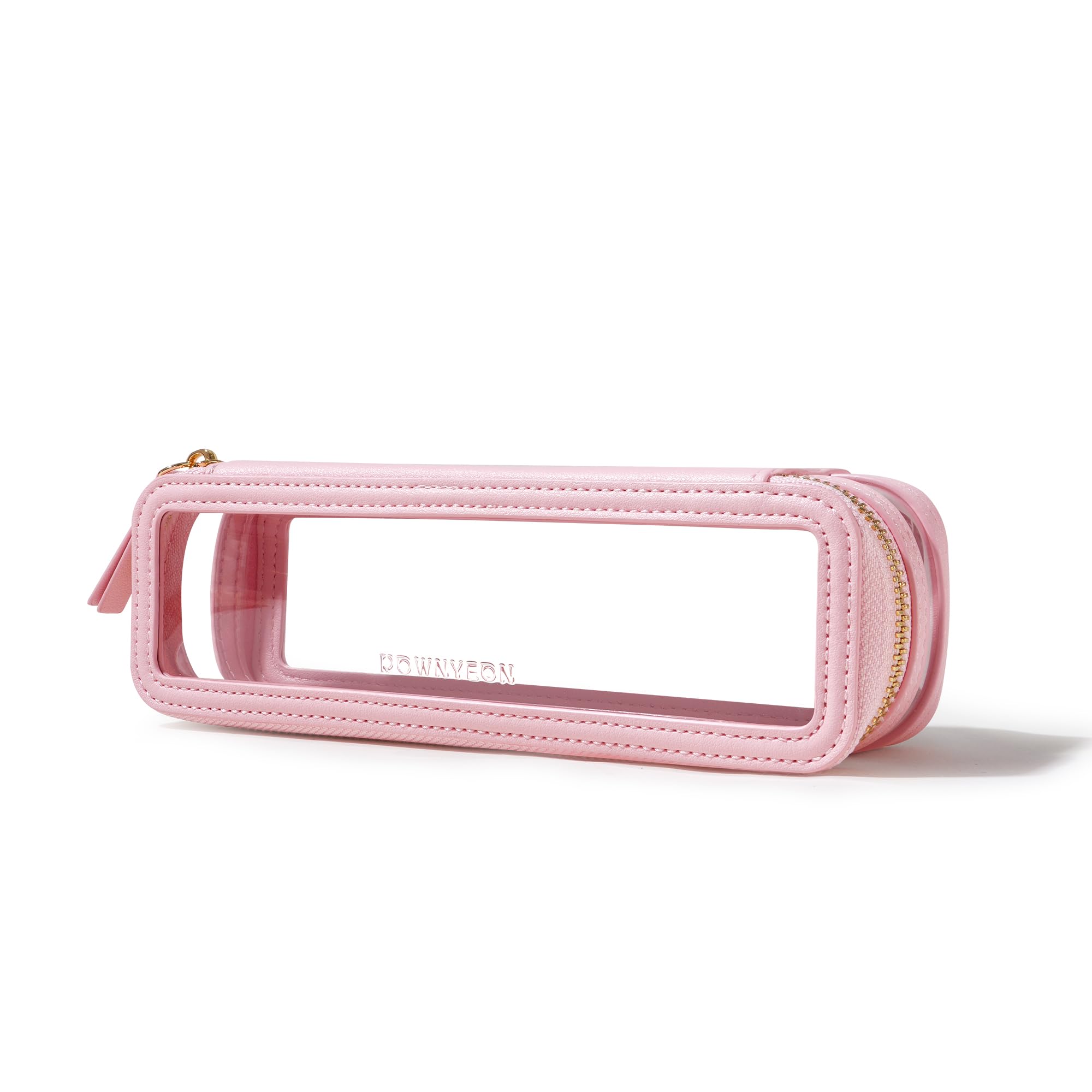 Waterproof Clear Travel Makeup Bag - Pink Toiletry Organizer for Women | Gym & Vacation Essentials