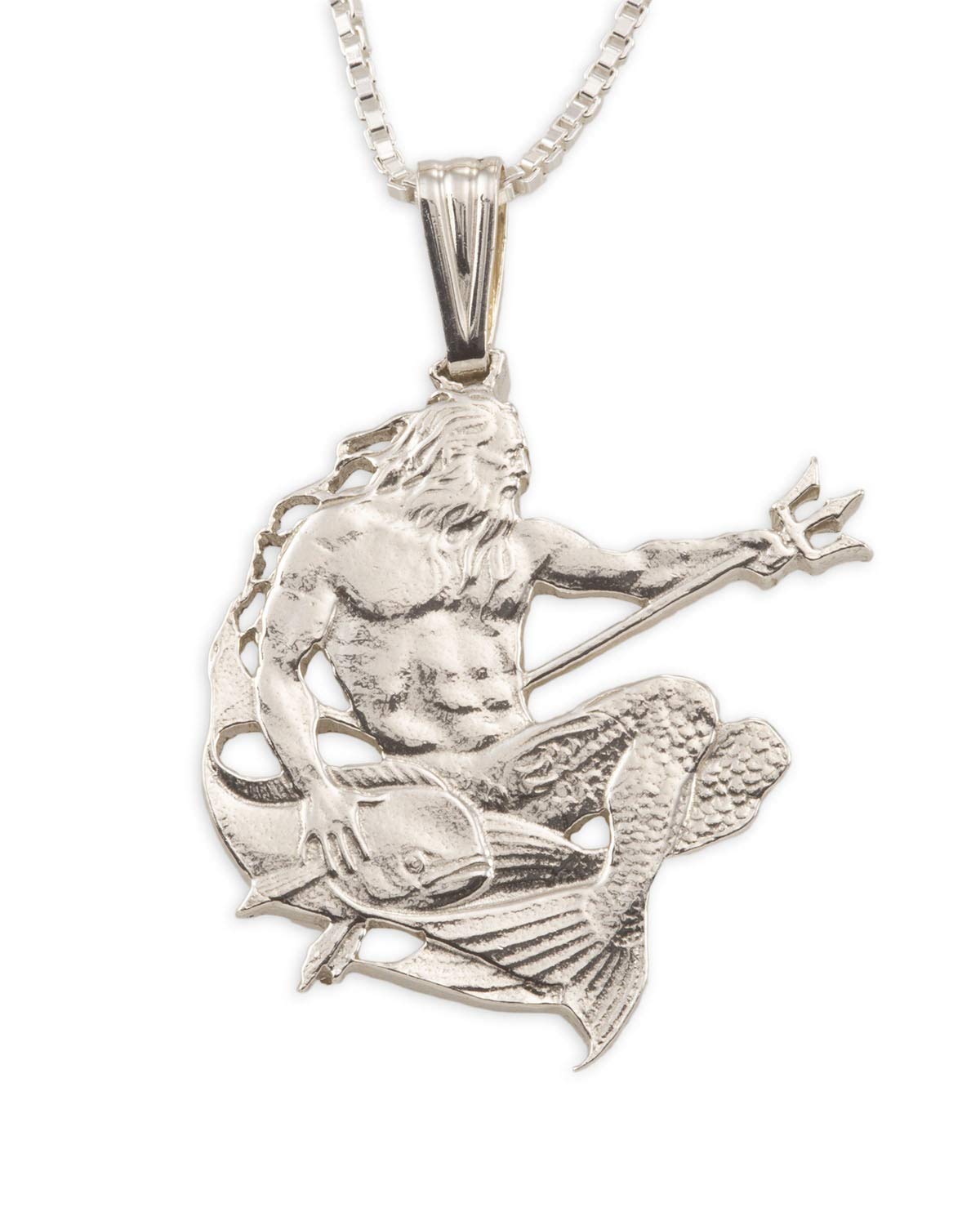 Neptune Pendant for Men - Nautical Inspired Jewelry | Ocean-Themed Necklace for Beach Lovers & Sea Enthusiasts | Perfect for Beach Vacations, Boat Trips & Coastal Weddings