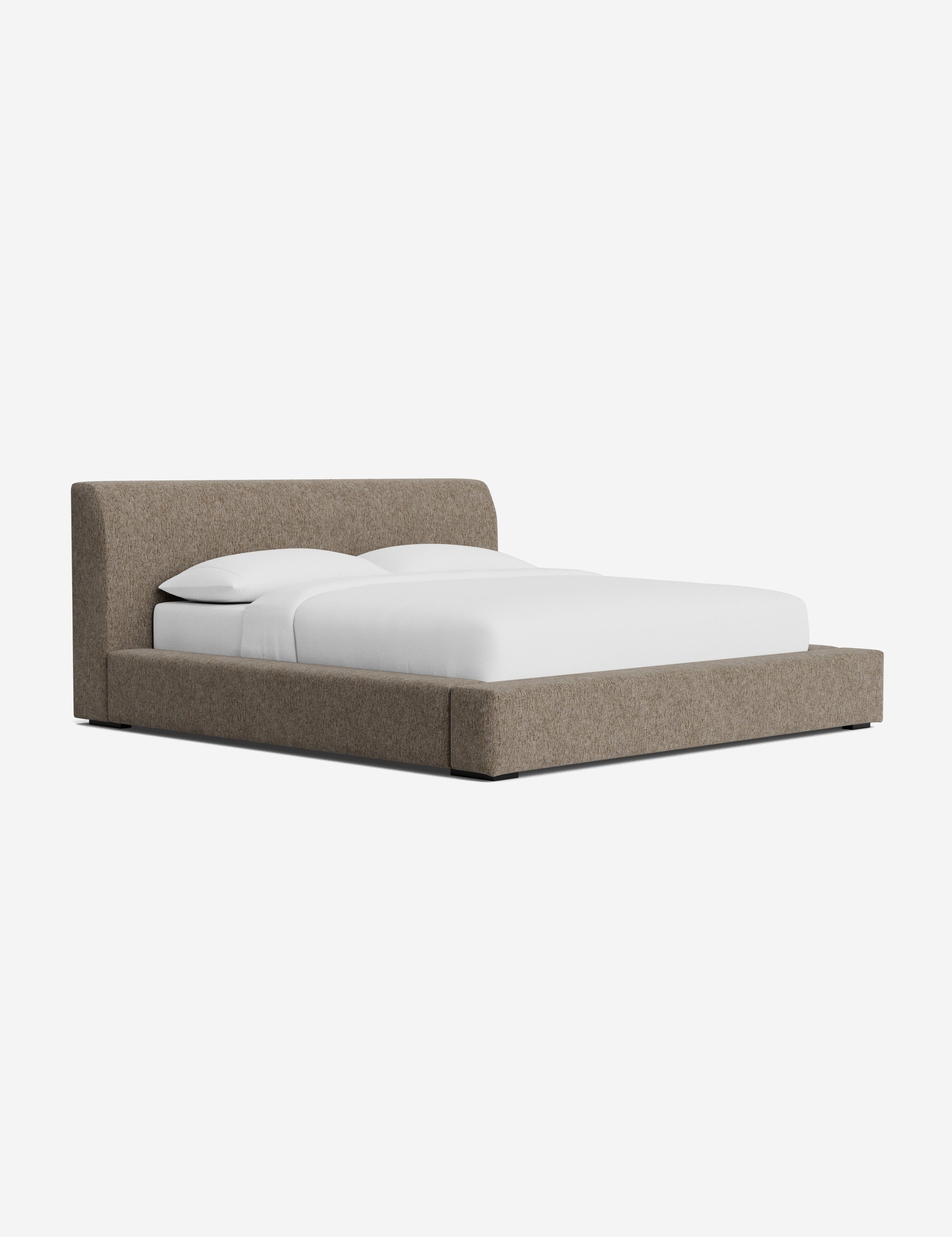 Clayton Platform Bed Frame - Queen Size, Modern Minimalist Wooden Bed with Sturdy Slat Support - Perfect for Bedroom, Guest Room, or Studio Apartment