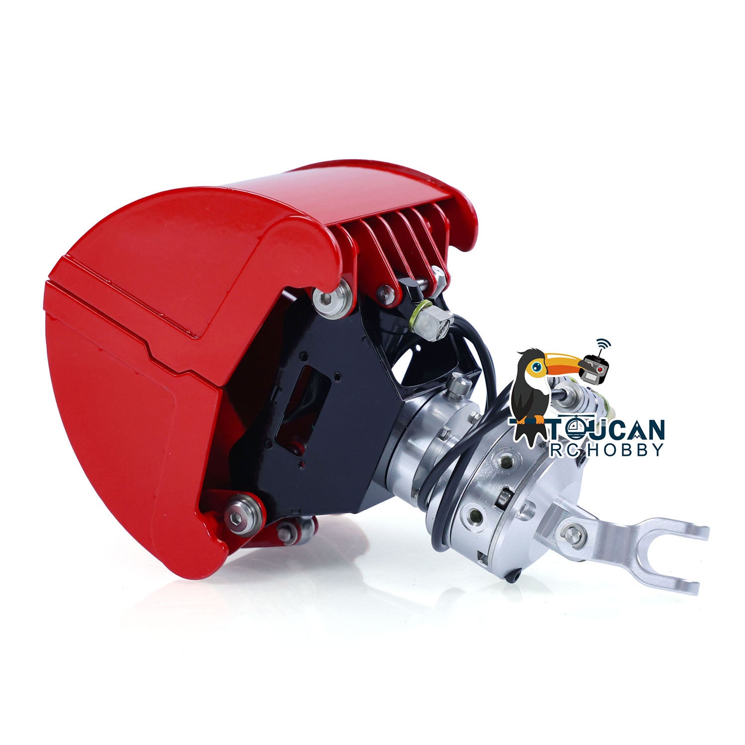 1/14 Scale RC Hydraulic Claw Grab Bucket for Remote Control Crane Truck - Metal Construction Dump Truck Attachment - Perfect for Construction Simulation & RC Model Play