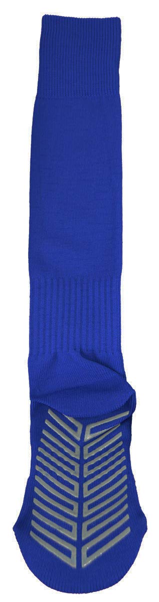Vizari V Grip Long Sport Socks for Men - Breathable Polyester Athletic Socks with Non-Slip Rubber Grip - No Logo Solid Crew Socks - Perfect for Running, Basketball & Gym Workouts