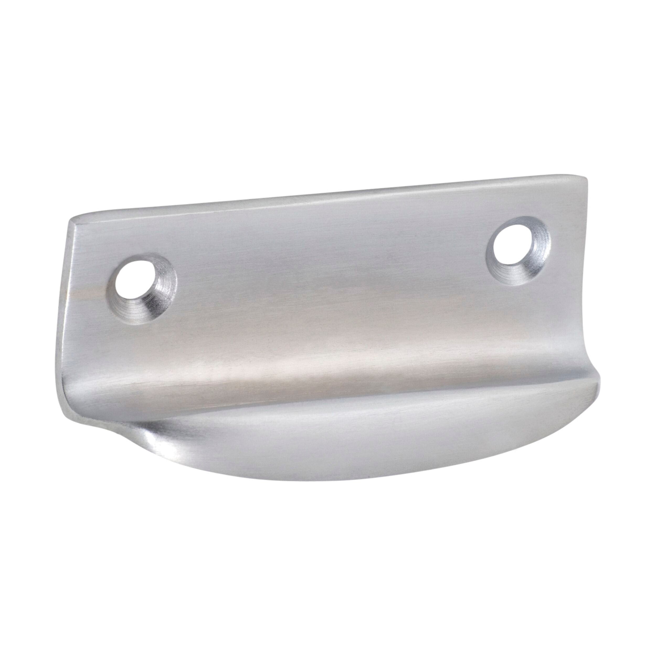 1673 Sash Lift Bar - Satin Chrome Finish - 26mm Height x 63mm Width x 19mm Projection - Perfect for Window Hardware Replacement and DIY Home Improvement Projects