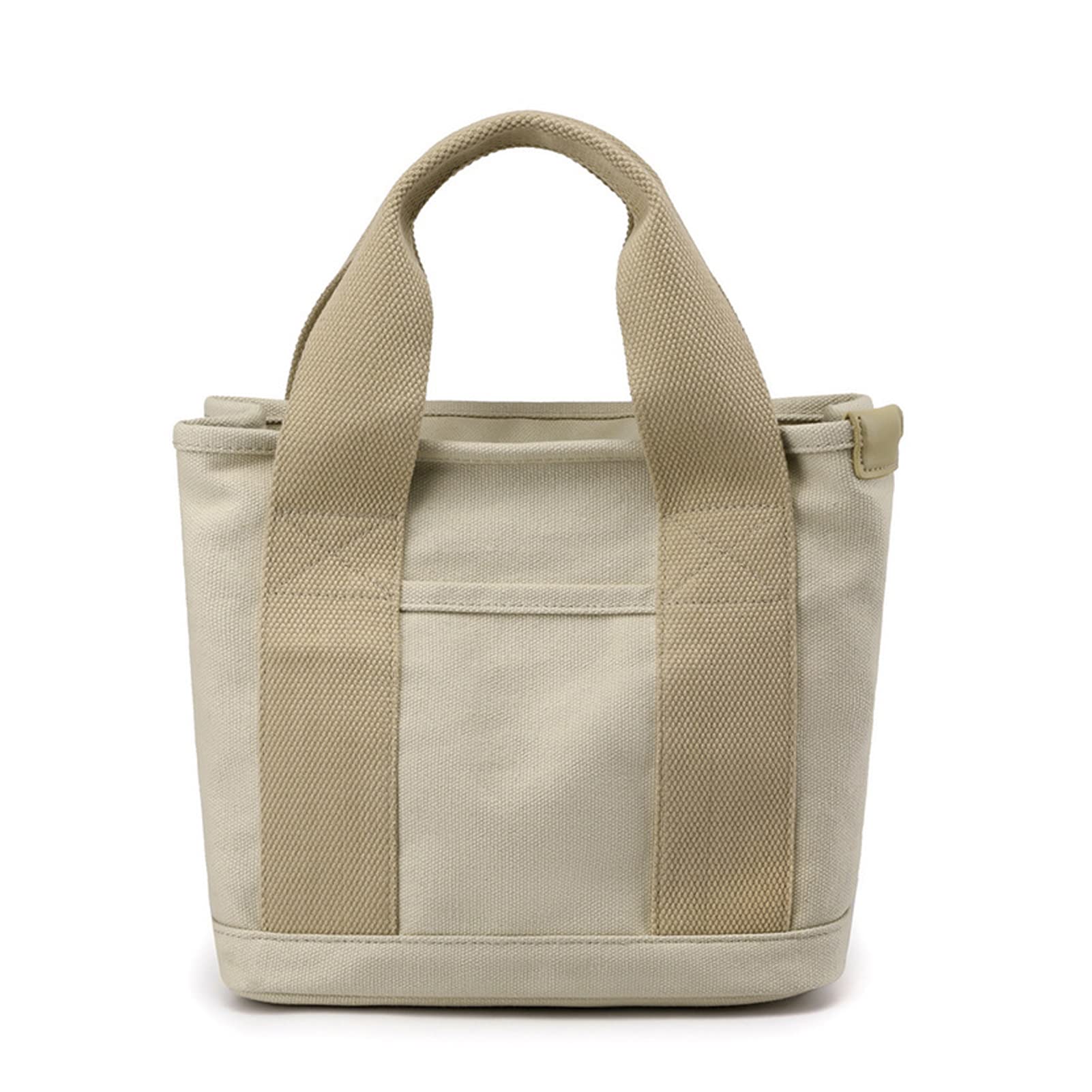 QECEPEI Mini Canvas Tote Bags for Women - Lightweight Zippered Handbags with Multiple Pockets - Perfect for Travel, Shopping, and Daily Use