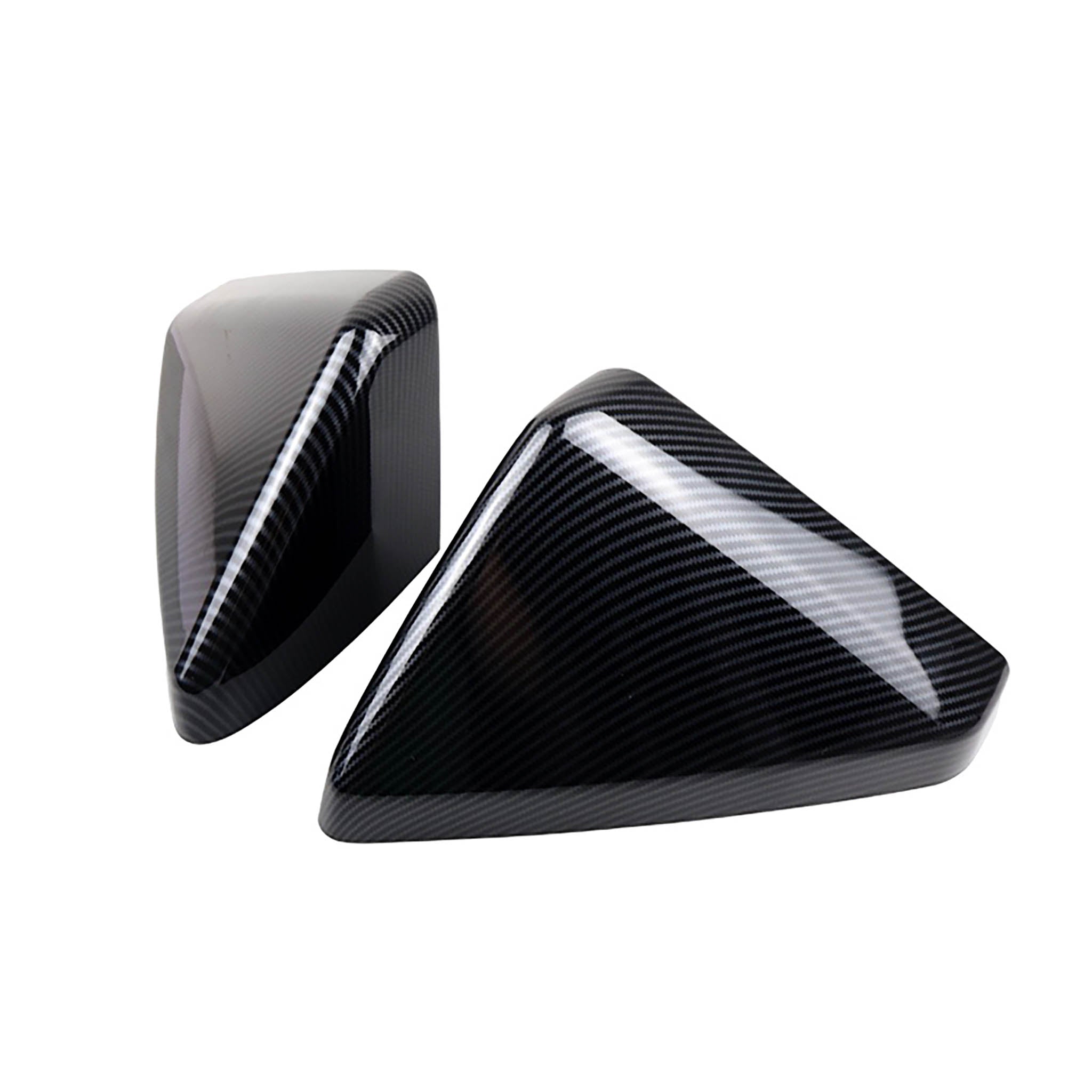 Premium Carbon Fiber Rear Mirror Caps for Tesla Cybertruck - ABS Plastic Replacement - Enhance Style & Protection for Off-Road & Urban Driving