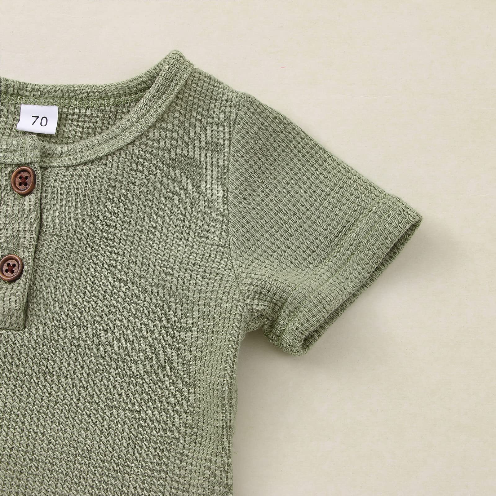 TwoPumpkin Neutral Baby Boy Clothes - Soft Waffle Knit Sweatshirt & Pants Set for Newborns & Toddlers | Cute Gender-Neutral Outfit for Playdates & Family Photos