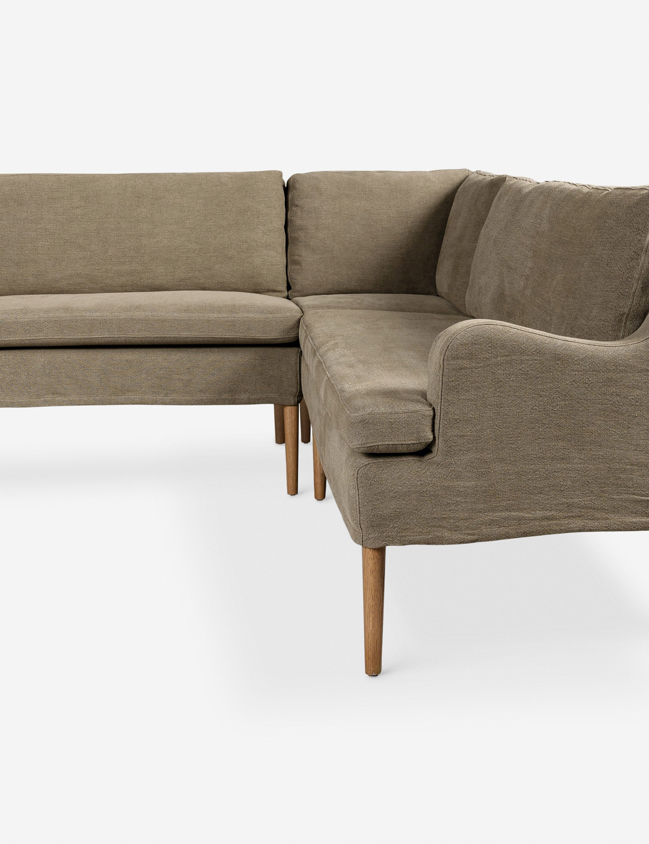 Aurelia U-Shaped Dining Banquette - Modern Upholstered Bench by Amber Lewis x Four Hands for Kitchen, Breakfast Nook, or Dining Room Seating