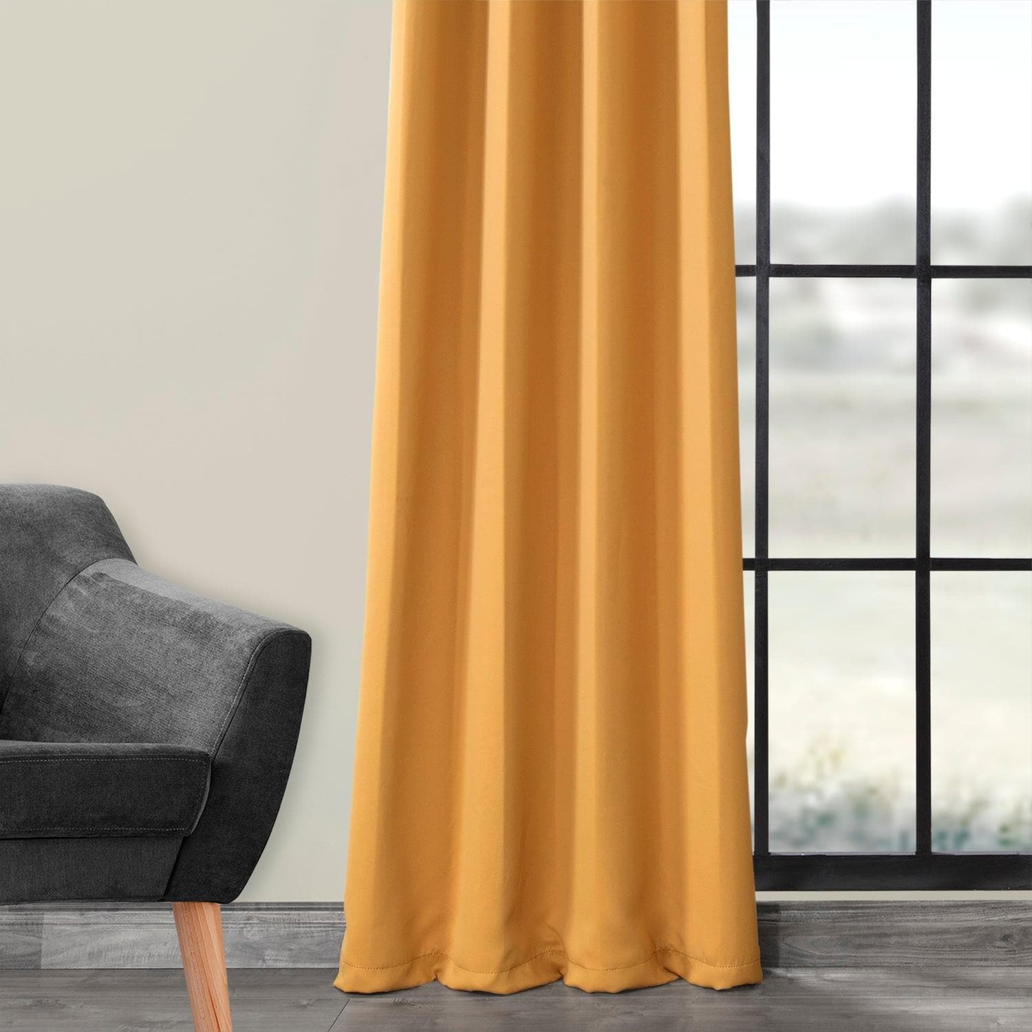Marigold Grommet Blackout Curtains for Bedroom - Thermal Insulated Window Drapes for Home, Nursery & Office (54x84 Inch)