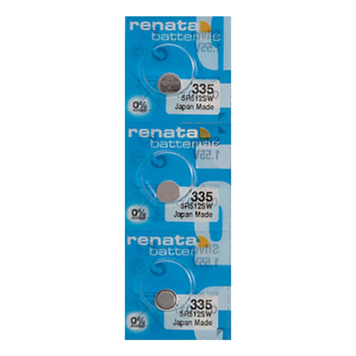 Renata 335/SR512SW Swiss Made Watch Battery (3-Pack) - Premium Replacement for Watches, Calculators & Small Electronics