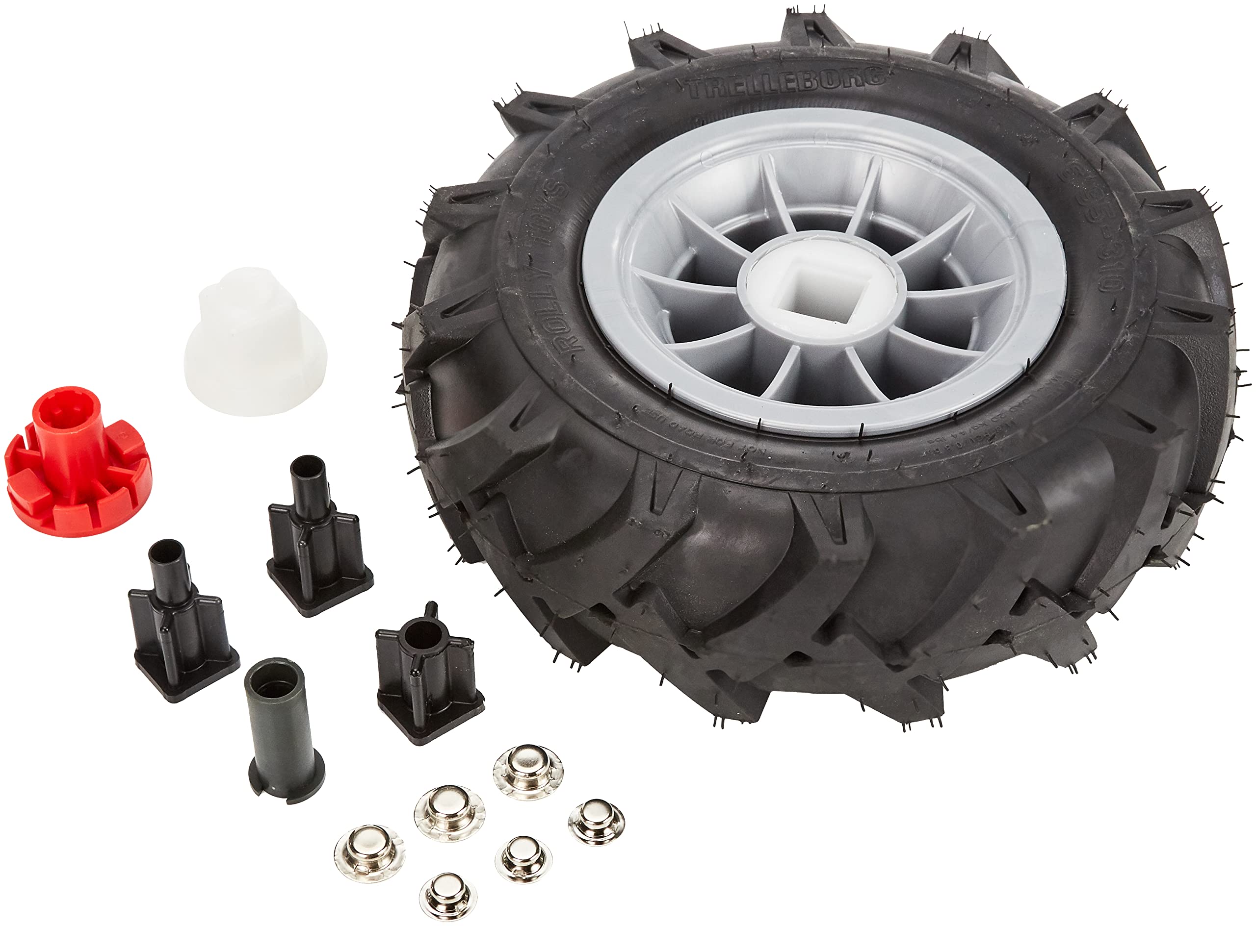 4 Large Pneumatic Wheel Tires 308x98mm - Heavy Duty Replacement Wheels for Carts, Hand Trucks & Garden Equipment