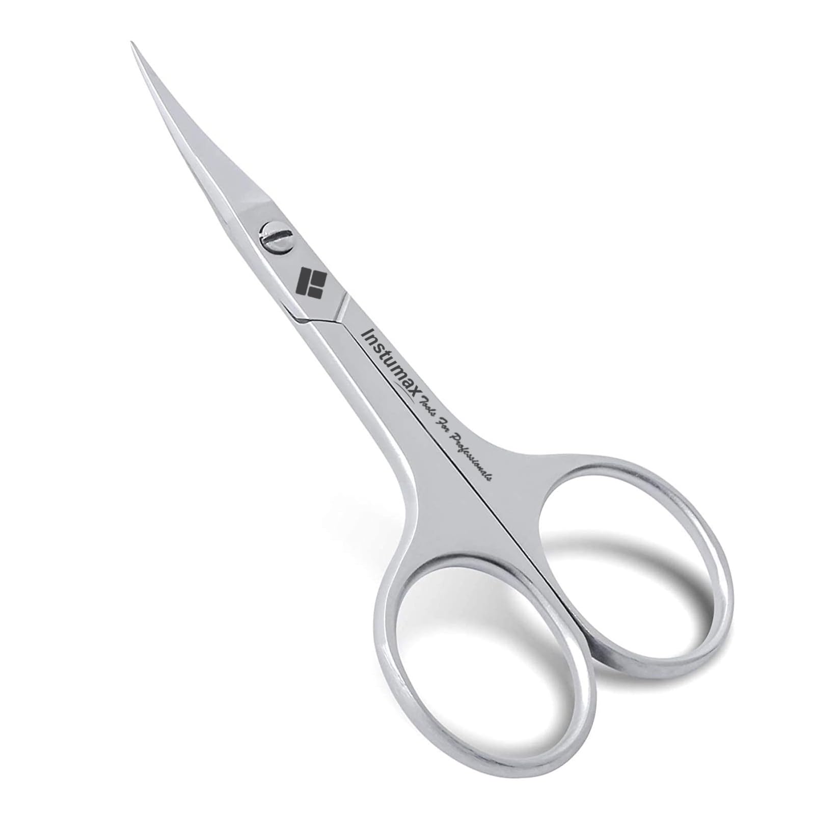 Premium Stainless Steel Multi-Purpose Cuticle & Eyebrow Scissors - Curved Blade Manicure Tool for Women, Facial Hair & Eyelash Trimming | Perfect for Salon, Home Grooming & Travel Beauty Kit (Silver)
