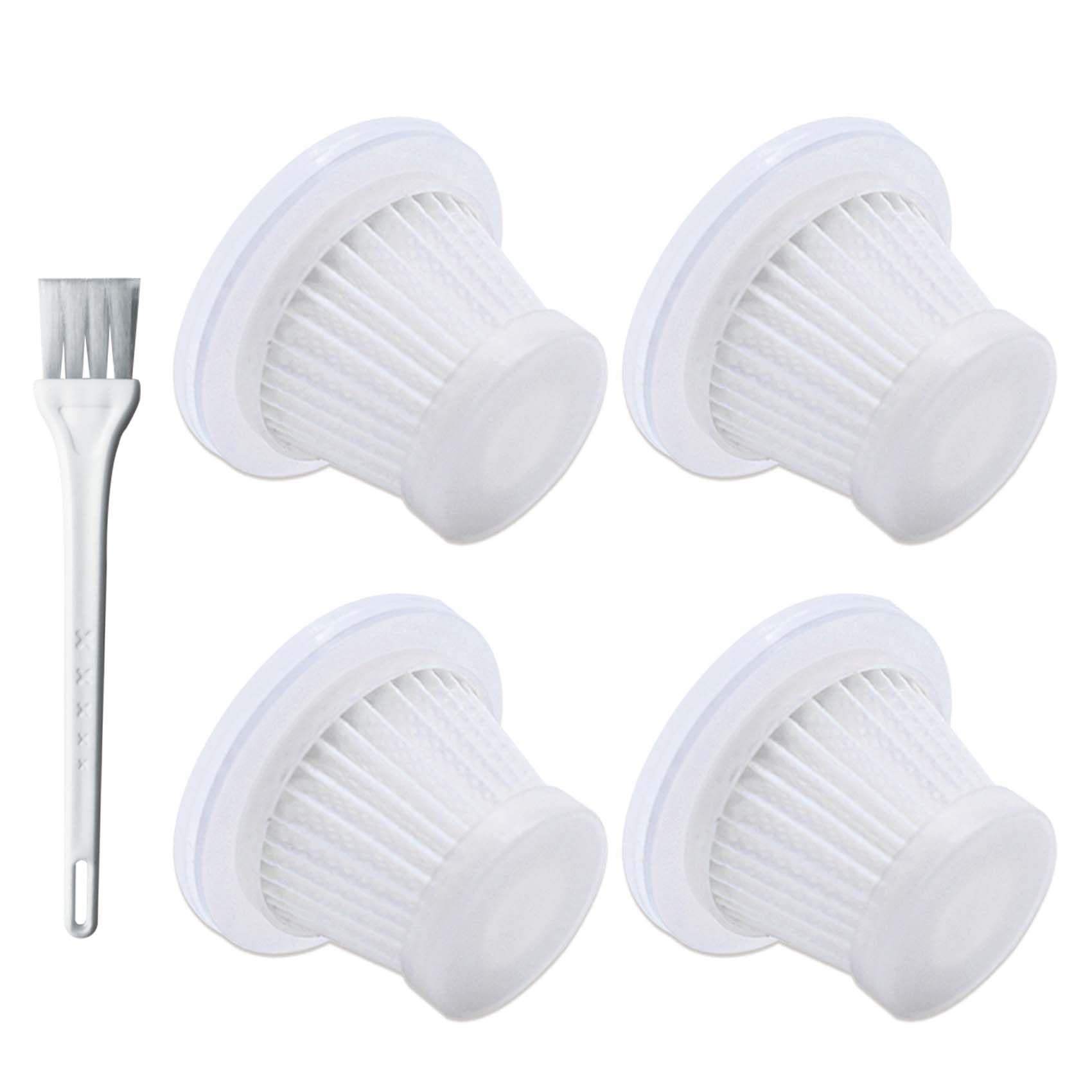4 Pack Washable HEPA Vacuum Filters - Compatible with KMM LT-117C Handheld Car Vacuum Cleaner Replacement | Durable Dust & Pet Hair Filters for Car, Home, Office Cleaning | Perfect for Auto Detailing & Pet Owners
