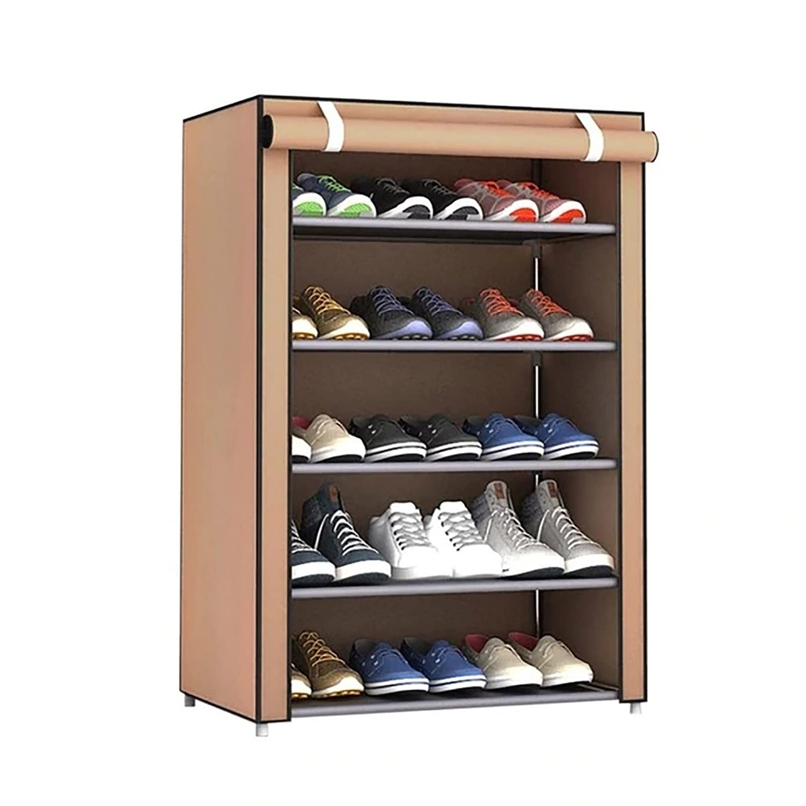 WWFZS Multi-Layer Shoe Rack - Dustproof Shoe Storage Cabinet with Easy Assembly, Space-Saving Shoe Organizer for Home, Dorm & Entryway - Perfect for Small Spaces & Closet Organization
