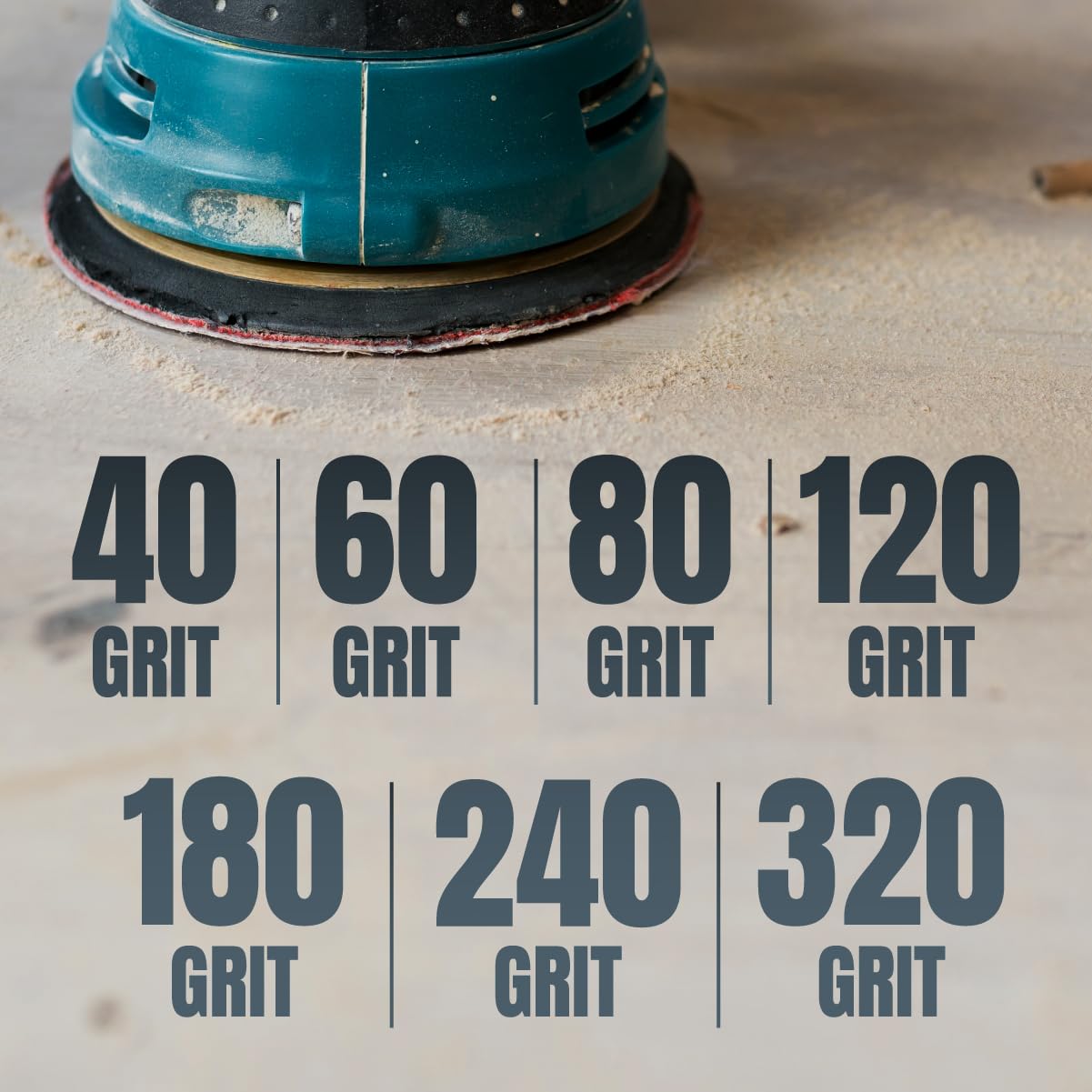 POWERTEC 180 Grit 6 Inch Sanding Discs, 25 Pack - Hook and Loop Backing, 6-Hole Aluminum Oxide Sandpaper Pads for Woodworking, Paint Removal & Surface Preparation - Compatible with Random Orbital, Air, Pneumatic & DA Sanders - Ideal for DIY Projects & Professional Wood Finishing (45218)