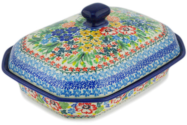 10-Piece Dish Set with Lid - Hummingbird Meadow Floral Design | Microwave & Oven Safe Dinnerware for Home, Parties & Outdoor Dining