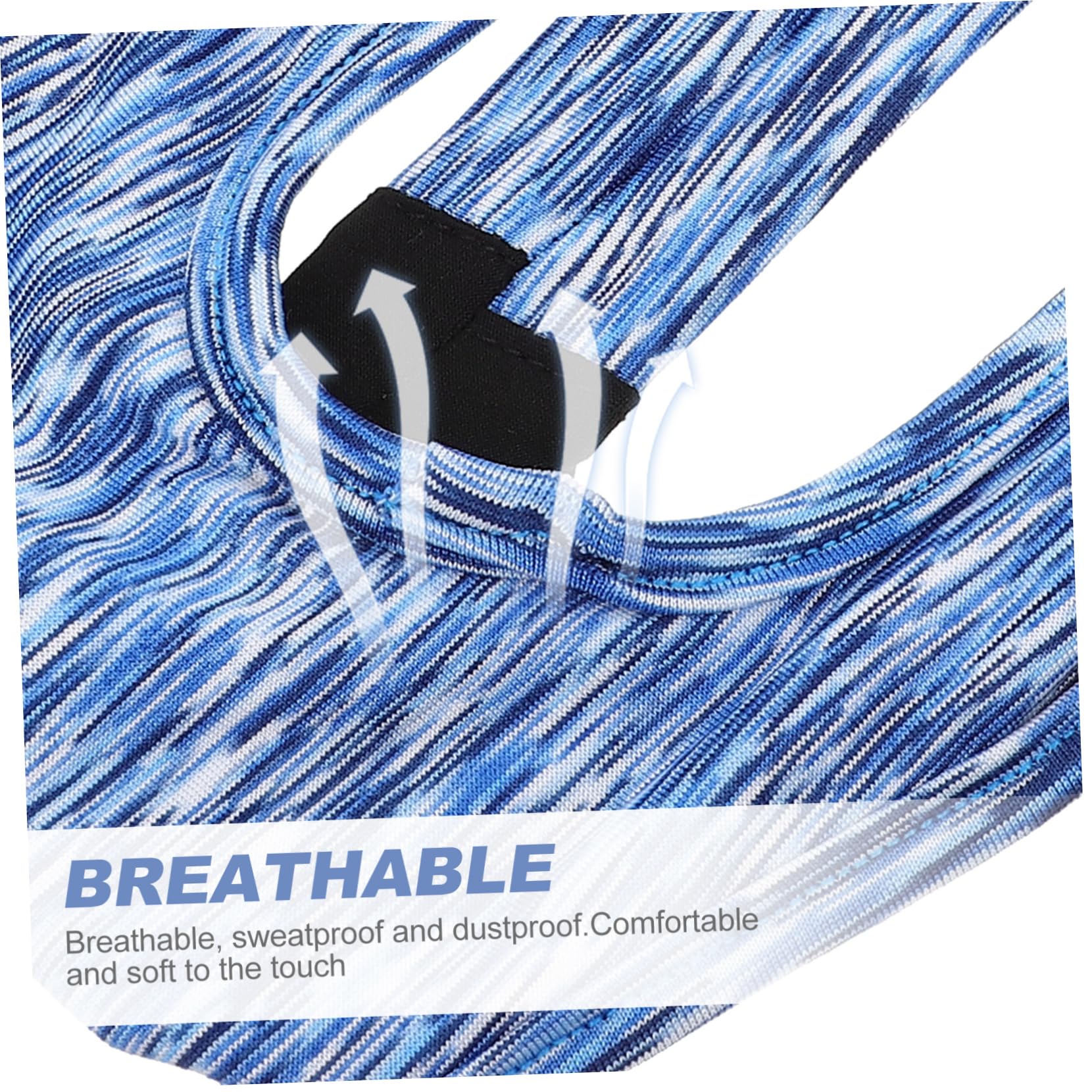 PHENOFICE VR Glasses Protector, VR Headset Sweatband & Sleep Mask - Soft White Striped Design for Long Gaming & Relaxation Sessions - Perfect for Oculus Quest, PlayStation VR & Meditation