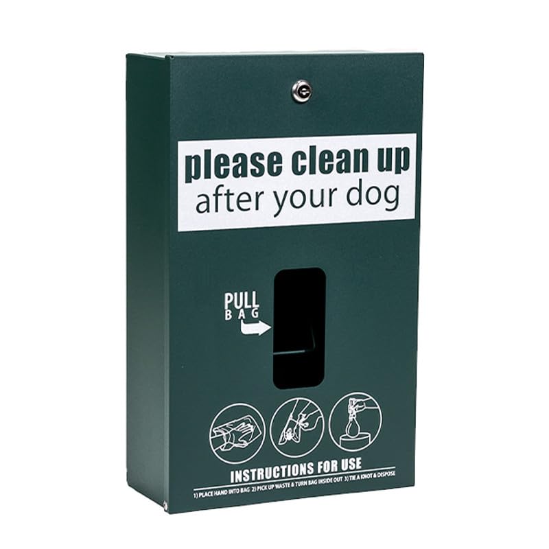 Rust Proof Aluminum Dog Waste Station with 400 Header Bags & 25 Liners - Durable Matte Green Pet Waste Disposal System for Parks, Yards & Public Spaces - Over 500K Sold in USA