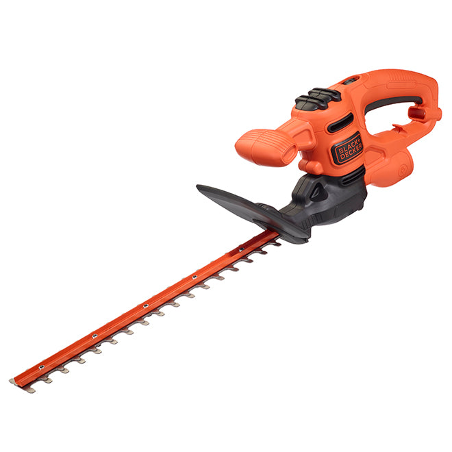 BLACK + DECKER BEHT100 16-Inch Corded Electric Hedge Trimmer - Lightweight & Powerful for Perfect Garden Shaping | Ideal for Trimming Bushes, Hedges & Shrubs in Home Landscaping