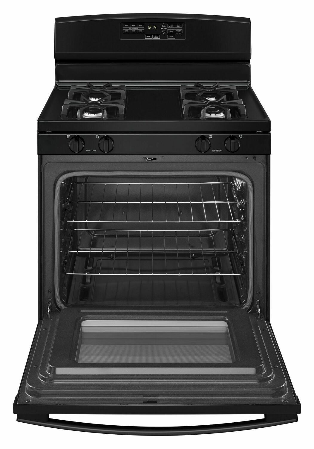 Amana AGR6603SFB 30 Inch Black Gas Range with Self-Clean Option - Perfect for Home Kitchens & Small Restaurants