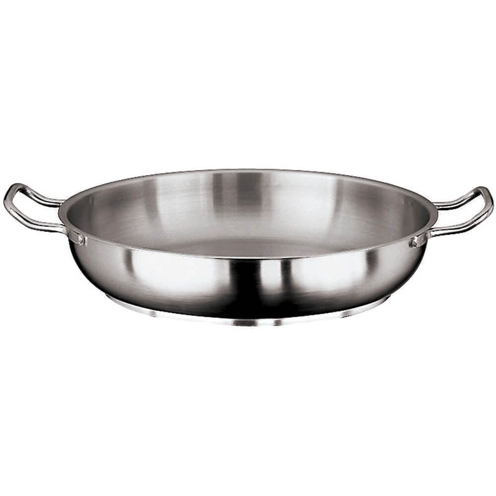 Premium 15.75 Inch Stainless Steel Paella Pan - Professional Spanish Cooking Pan for Seafood, Rice & Vegetables - Perfect for Outdoor Cooking, Parties & Family Gatherings