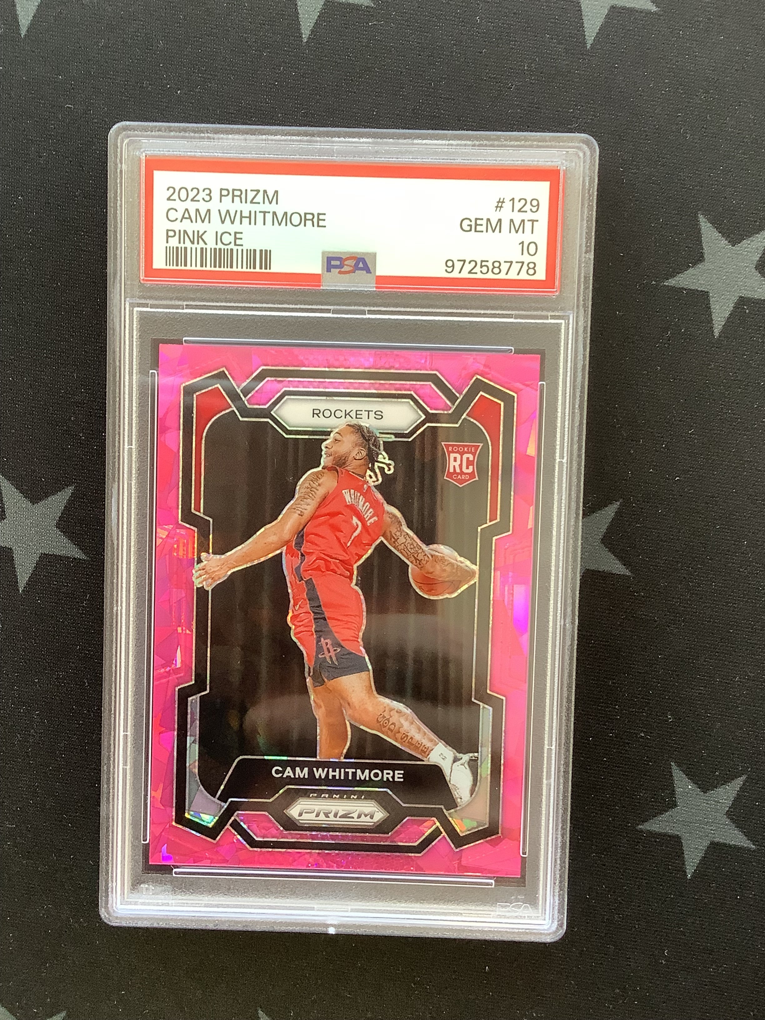 2023 Panini Prizm Basketball Cam Whitmore Rookie Pink Ice PSA 10 - Rare Collectible Card for NBA Fans & Sports Memorabilia Enthusiasts