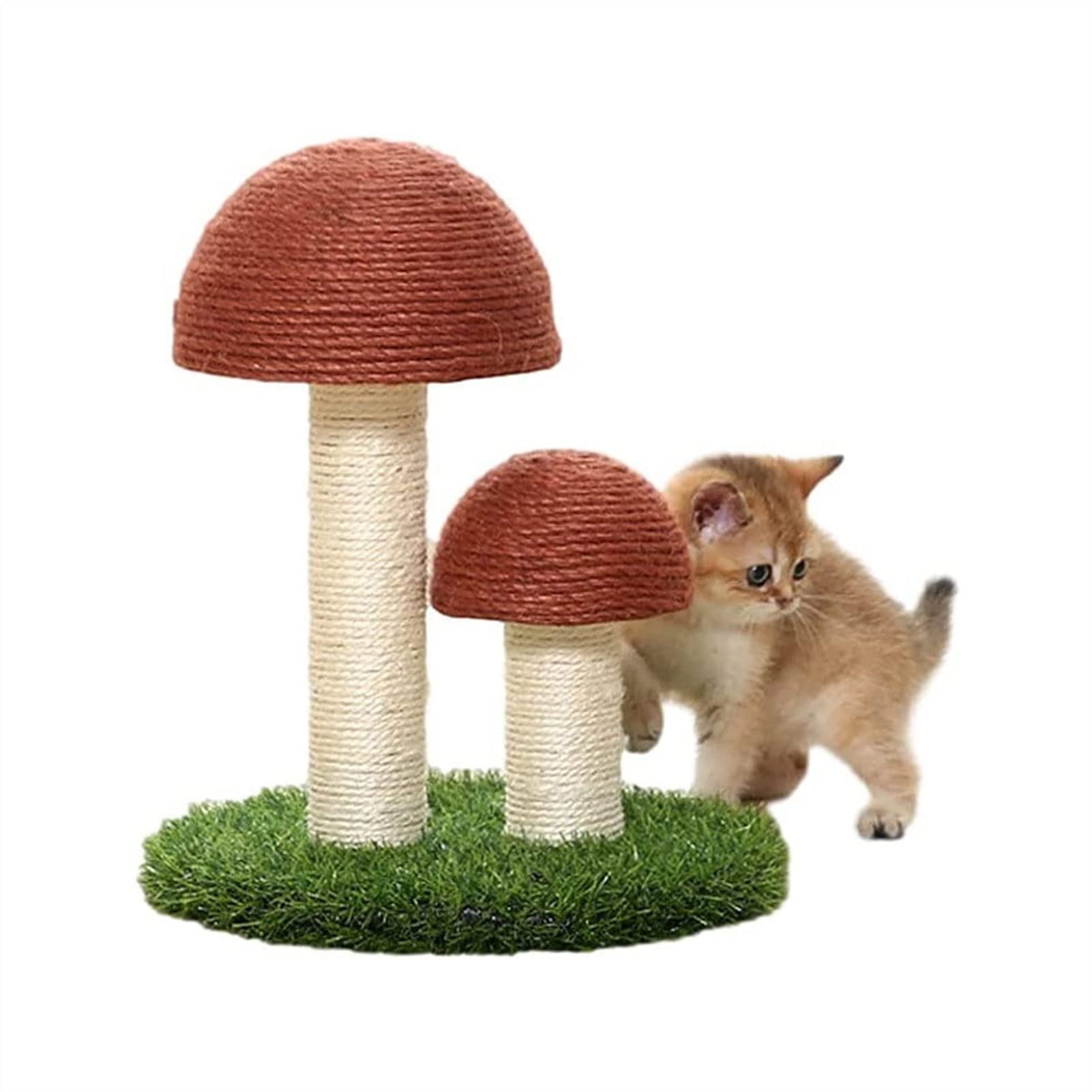 Zinhsq Cat Scratching Post - Mushroom Shape Claw Scratcher & Small Cat Tree House for Indoor Kittens & Adult Cats | Interactive Training Toy for Playtime & Furniture Protection