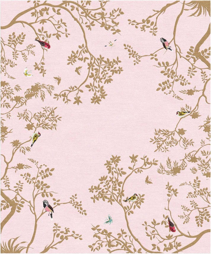 Secret Garden Lotus Pink Hand Tufted Area Rug - Soft Floral Bohemian Decor for Living Room, Bedroom, Nursery | Pre-Order Now