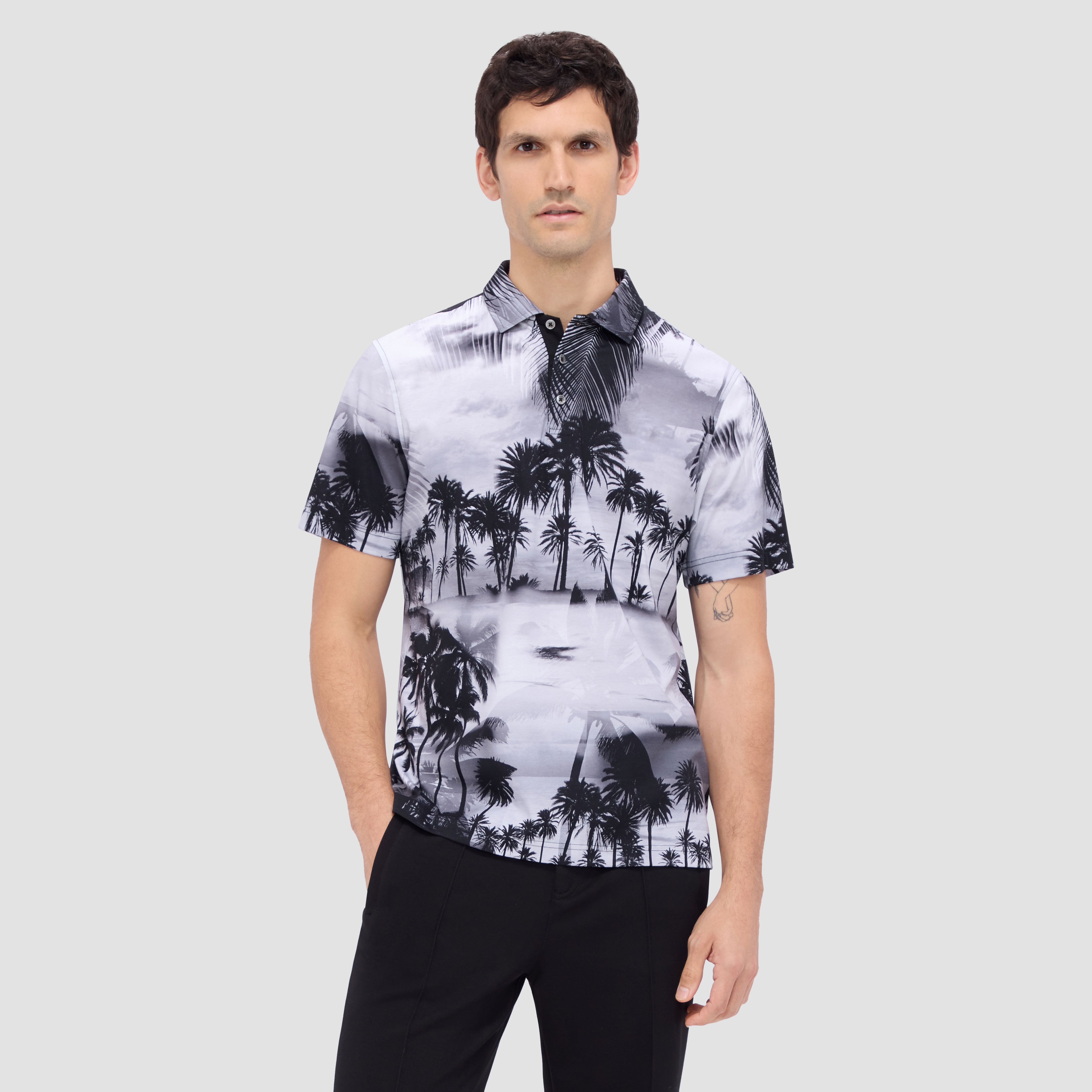 Hendrix Tropical Print Polo Shirt for Men - Breathable Short Sleeve Casual Button Down Shirt - Perfect for Summer Vacations, Beach Parties & Tropical Getaways