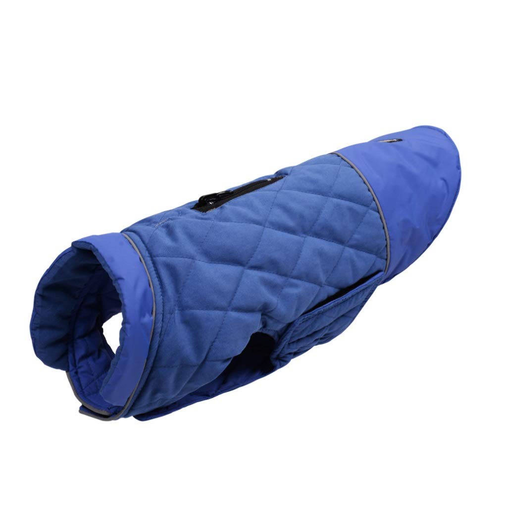 Waterproof Reversible Dog Jacket - Winter Warm Pet Coat with Elastic Design for Small, Medium & Large Dogs - XXL Size - Perfect for Cold Weather Walks & Outdoor Adventures