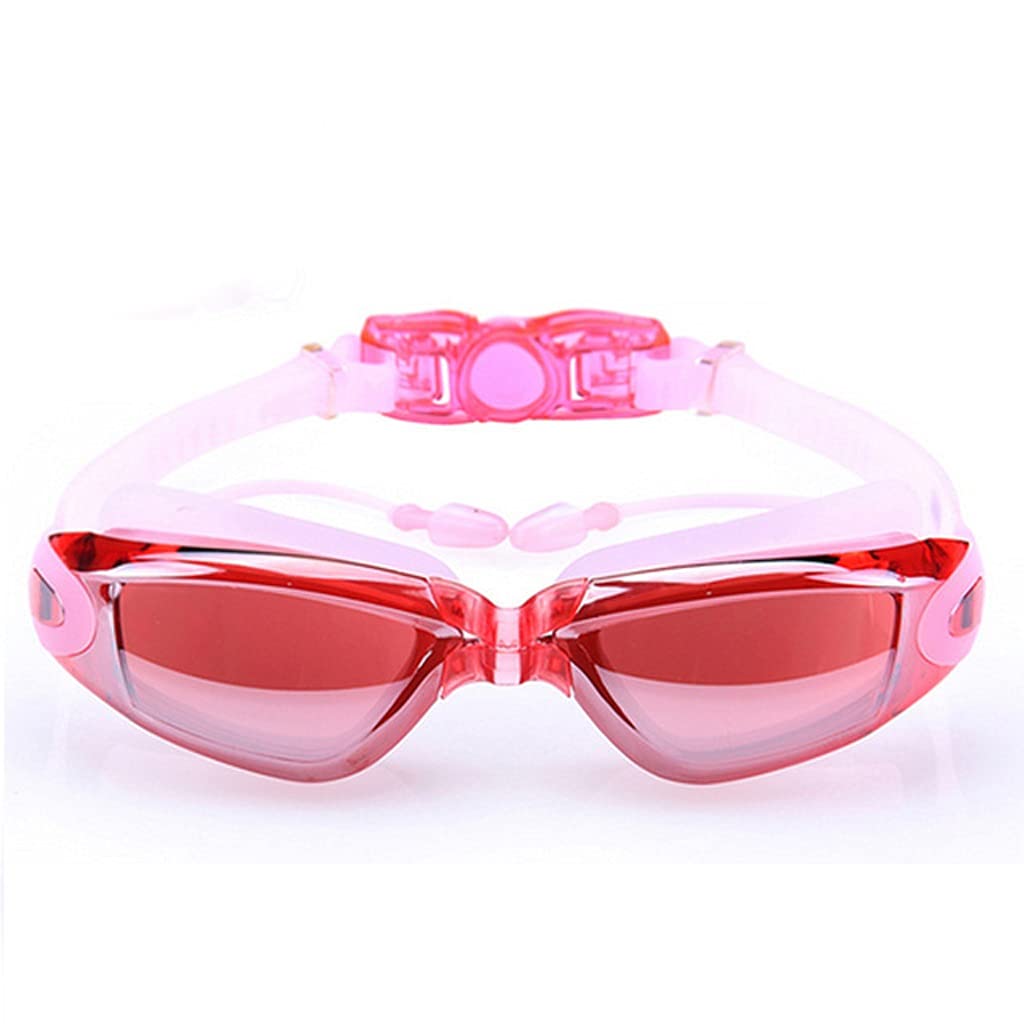 Anti-Fog UV Protection Swimming Goggles for Adults & Kids - Leakproof Swim Glasses with Nose Clip, Earplugs & Protective Case (Color: C) - Perfect for Pool Training, Competitive Swimming & Water Sports