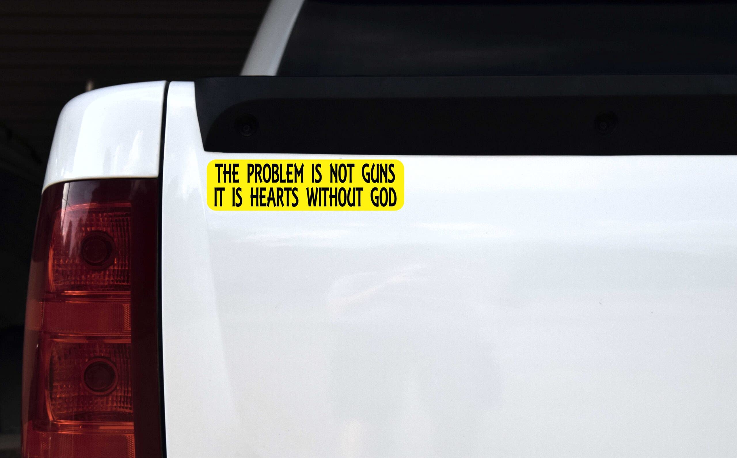 StickerTalk 'The Problem is Not Guns It Is Hearts Without God' Magnet - 8x2 Inches - Perfect for Cars, Fridges, Lockers & Office Decor