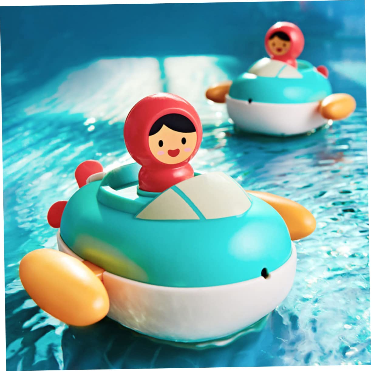 DRESSOOS Wind-Up Bath Toys for Kids - Fun Spring-Powered Bathtub & Pool Toys - Educational Plastic Water Play Toys for Toddlers - Perfect for Bath Time, Sensory Play & Learning Activities