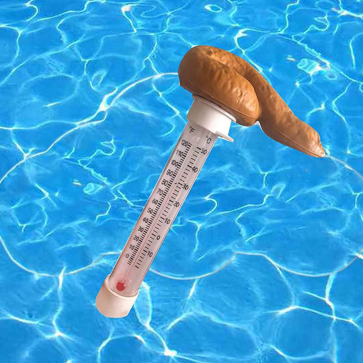 Floating Pool Thermometer for Swimming Pools, Spas & Hot Tubs - Water Temperature Gauge with Fun Prank Design - Perfect for Backyard Pools, Jacuzzis and Summer Water Activities