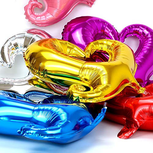 Soochat 10-Pack Gold Heart Balloons - Mylar Foil Love Balloons for Valentine's Day, Wedding, Anniversary & Romantic Party Decorations - Perfect for Proposals, Bridal Showers & Birthday Celebrations