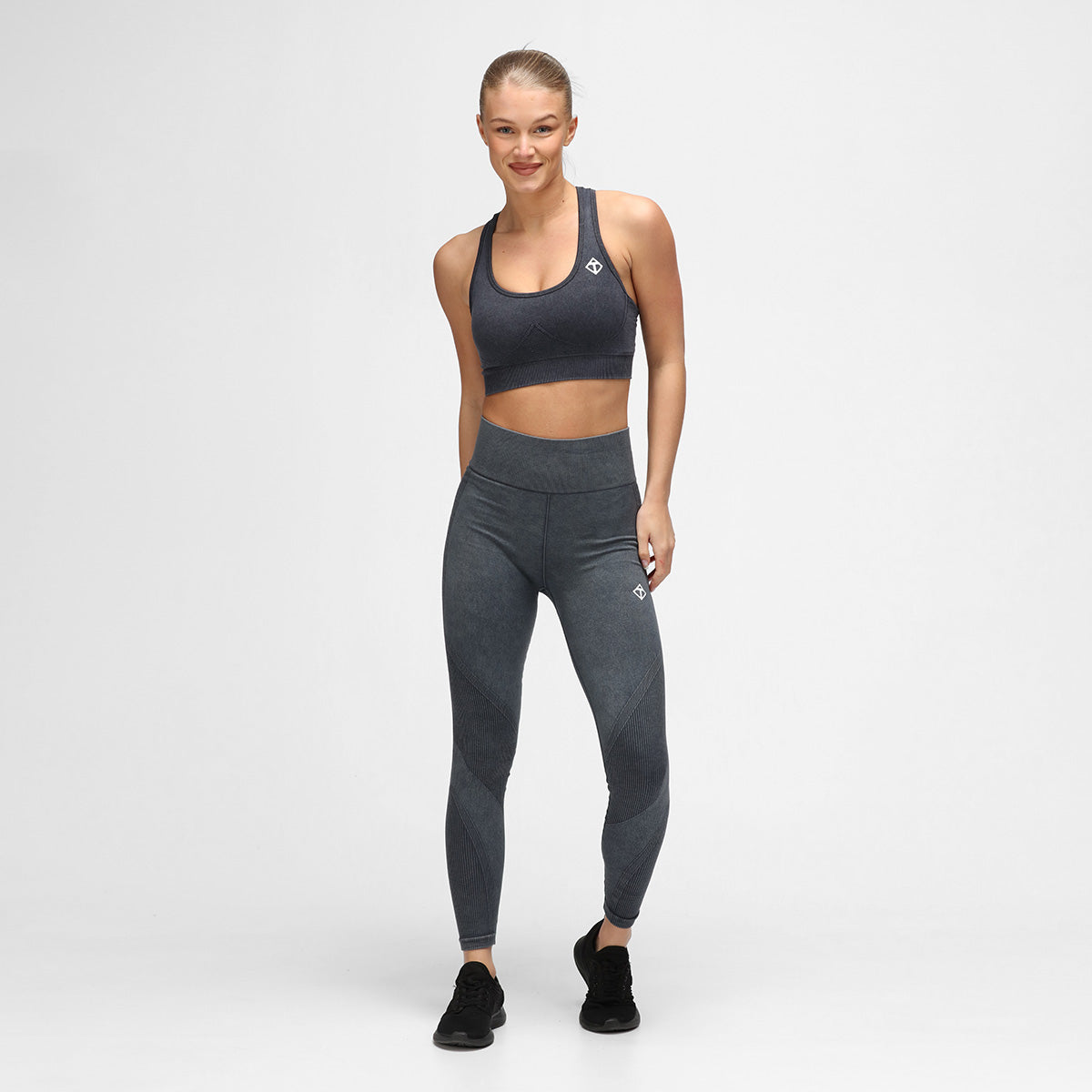 Black Denim Seamless Leggings for Women - High Waisted Stretchy Yoga Pants - Comfortable Workout & Lounge Wear for Gym, Running, and Everyday Casual Outfits