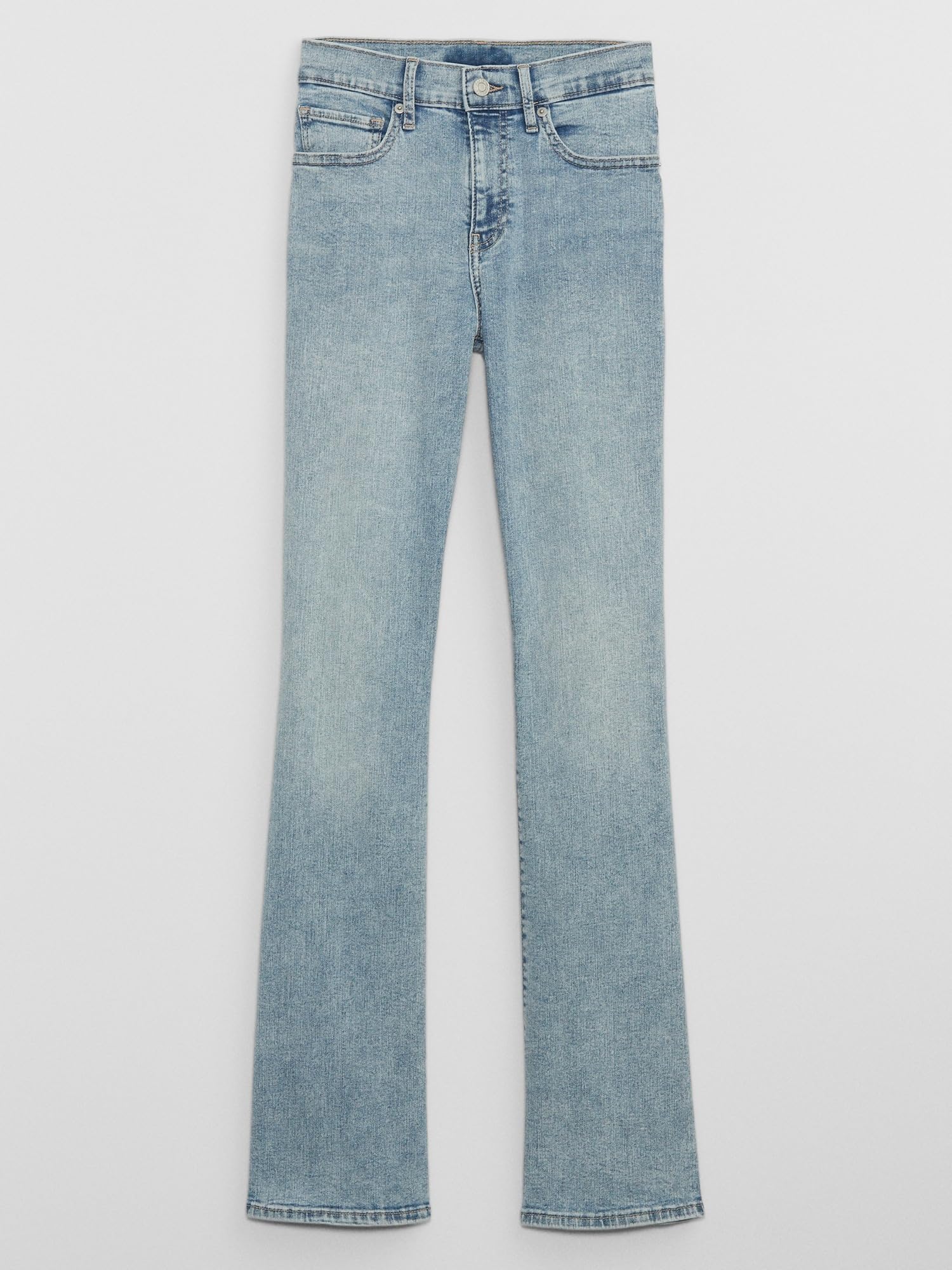 GAP Women's Baby Boot Cut Denim Jeans - Stretch Comfort Fit High Waist Vintage Blue Jeans for Casual Wear & Everyday Outfits